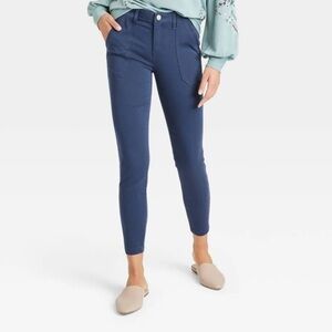 High rise skinny utility pants